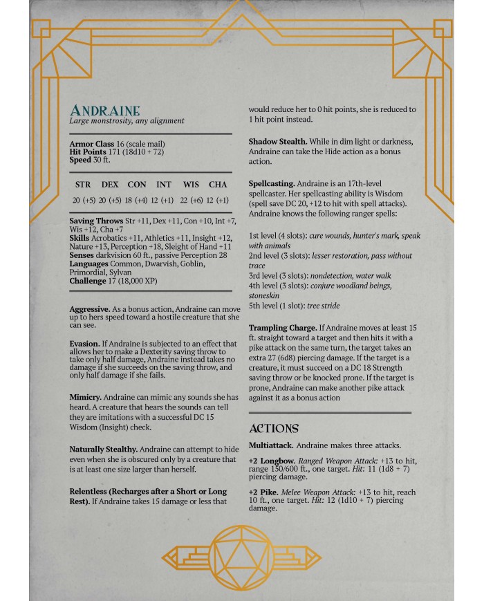 Centaur Ranger Female - Andraine|The Printing Goes Ever On|Rangers