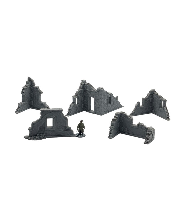 Set de Ruinas de Ladrillo Medianas (x5)|Dani Amengual|Ruinas Segunda Guerra Mundial