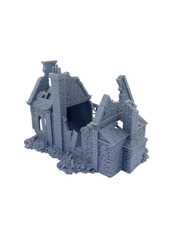 Walter's Bakery Ruined of Grimdale|3DLayeredscenery|Napoleonic Ruins