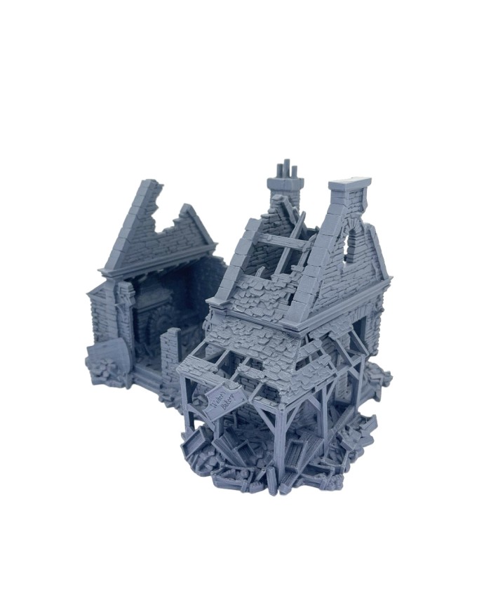 Walter's Bakery Ruined of Grimdale|3DLayeredscenery|Napoleonic Ruins