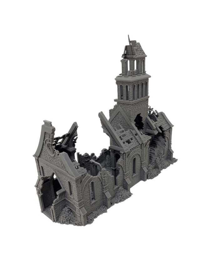 Iglesia del Valle en Ruinas de Grimdale|3DLayeredscenery|Ruinas Napoleonicas