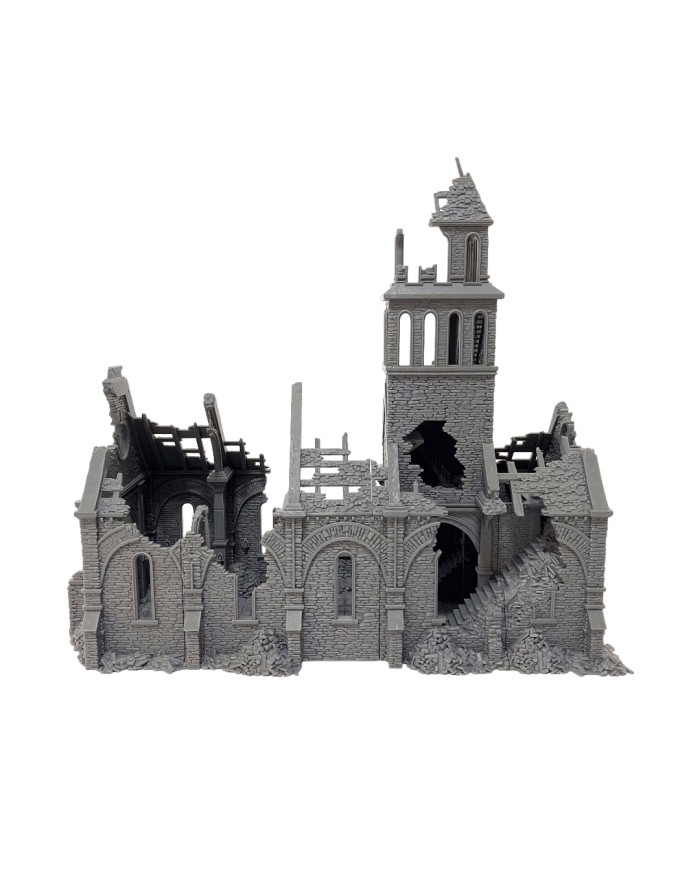 Iglesia del Valle en Ruinas de Grimdale|3DLayeredscenery|Ruinas Napoleonicas