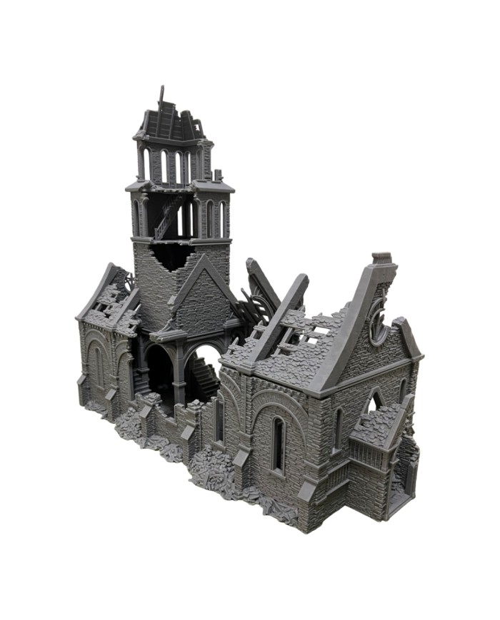 Iglesia del Valle en Ruinas de Grimdale|3DLayeredscenery|Ruinas Napoleonicas