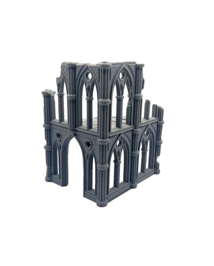 Ruinas de Catedral Grimdark (8"x6,5") - B|Txarli Factory|Escenografía Ruinas 40K