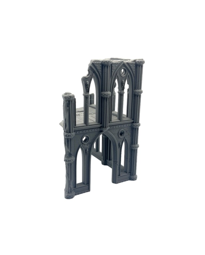 Ruinas de Catedral Grimdark (8"x6,5") - B|Txarli Factory|Escenografía Ruinas 40K