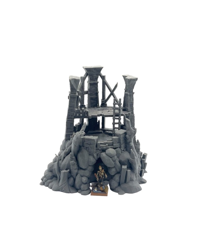Medium Ruined Tower|Dalla Croce Studios|Fantasy Ruins Terrain