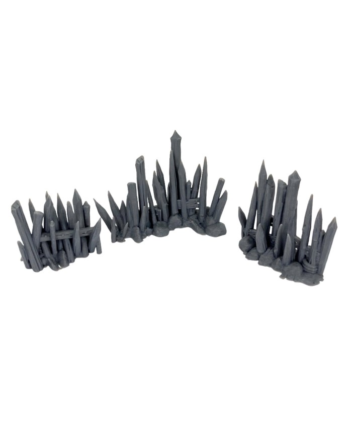 Dilapidated Palisades (x3)|Dalla Croce Studios|Fantasy Scatter Terrain