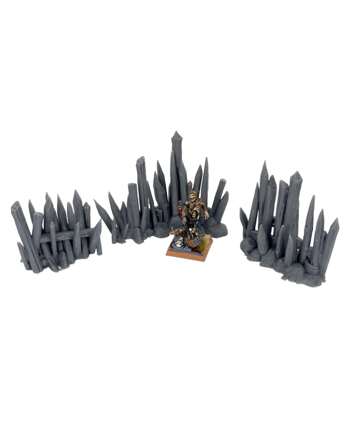 Dilapidated Palisades (x3)|Dalla Croce Studios|Fantasy Scatter Terrain