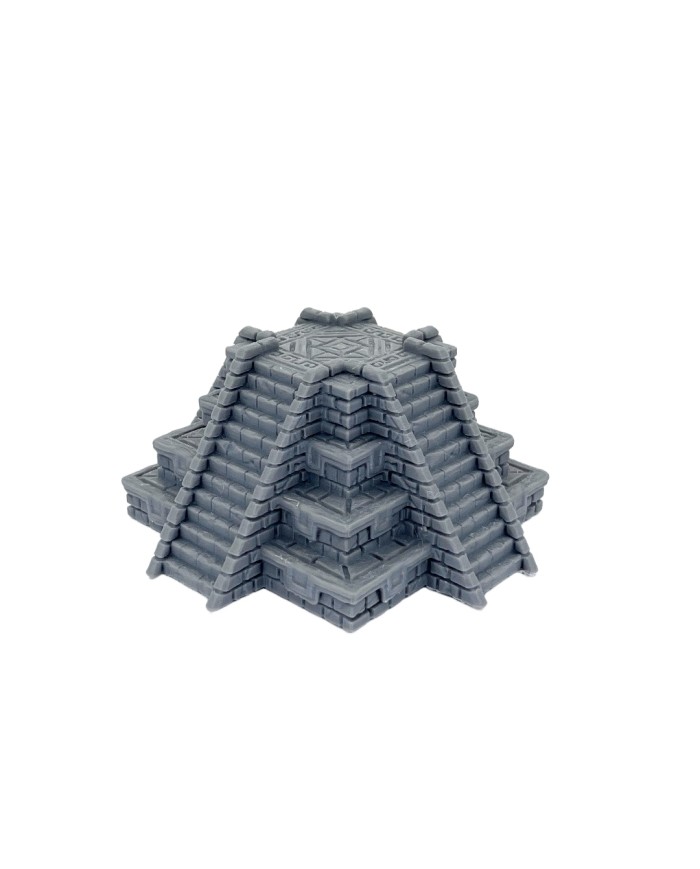 Small Mesoamerican Ritual Pyramid|Red Copper Miniatures|Aztec Terrain