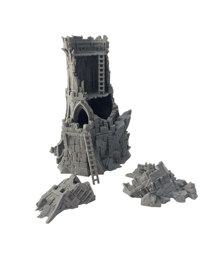 Ruined Outpost Tower|Dalla Croce Studios|Fantasy Ruins Terrain