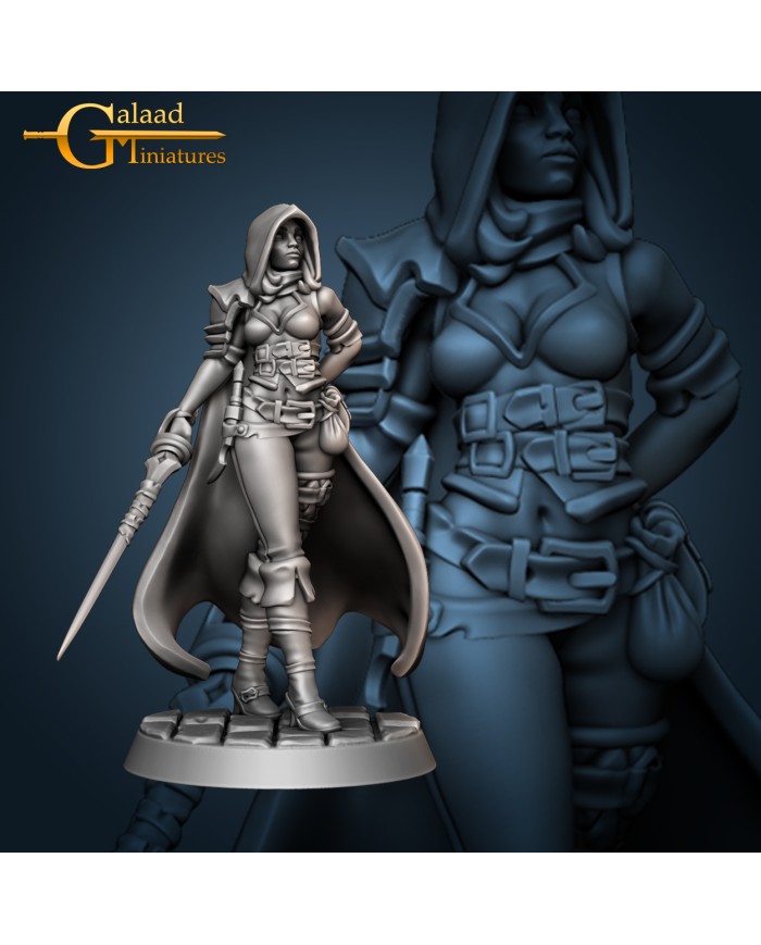 Female Human Rogue - Raven|Galaad Miniatures|Rogues