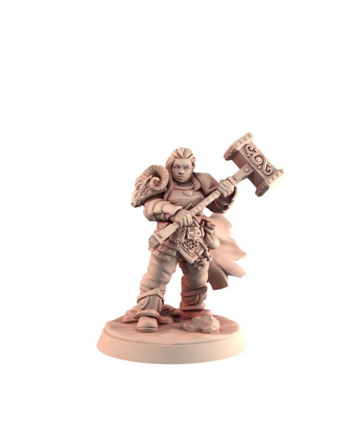 Guerrera Enana con Martillo|Galaad Miniatures|Guerreros
