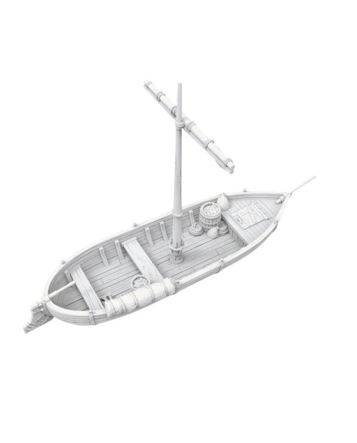 Bote de Pesca de Ancrabourg|3DLayeredscenery|Barcos para Wargames y Rol