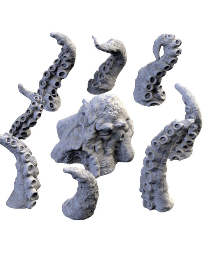 Kraken with Tentacles (x8) - Clear Version|Txarli Factory|Monstrosity