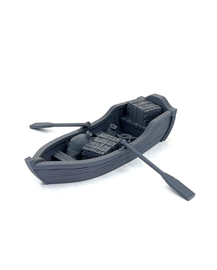 Bote de Ancrabourg con Carga|3DLayeredscenery|Barcos para Wargames y Rol
