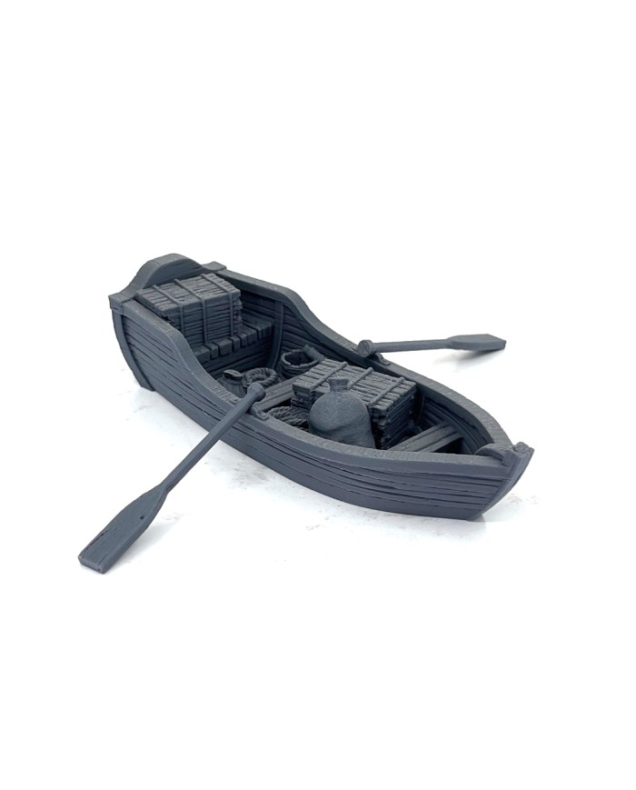 Bote de Ancrabourg con Carga|3DLayeredscenery|Barcos para Wargames y Rol