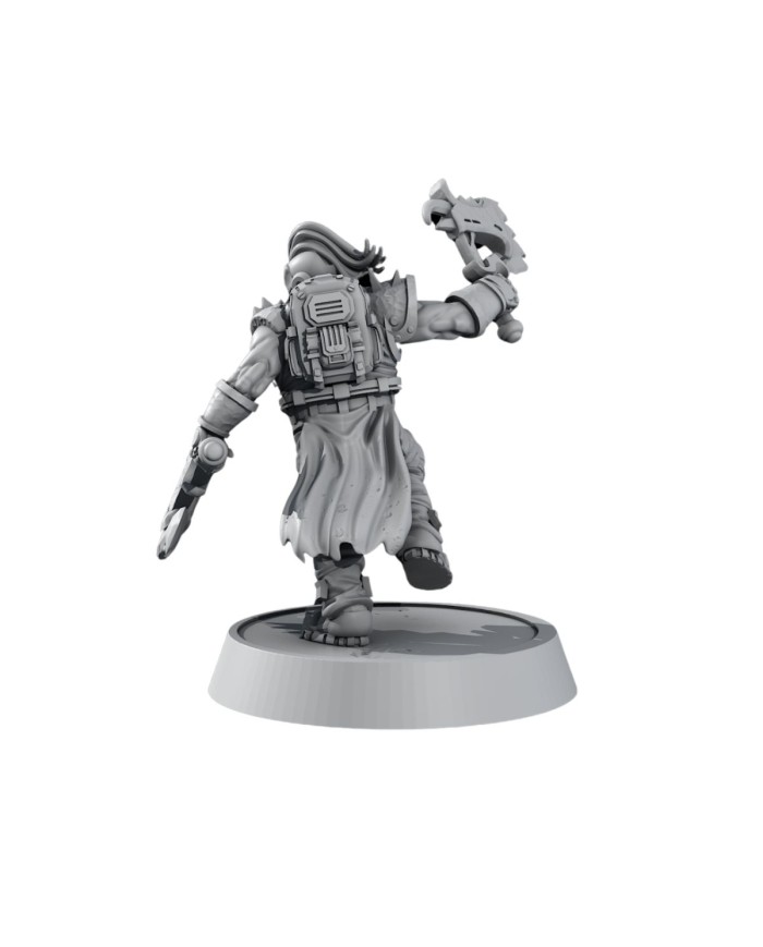Black Rivet Crew Enforcer - C|Forge Path Miniatures|Postapocalyptic Warbands
