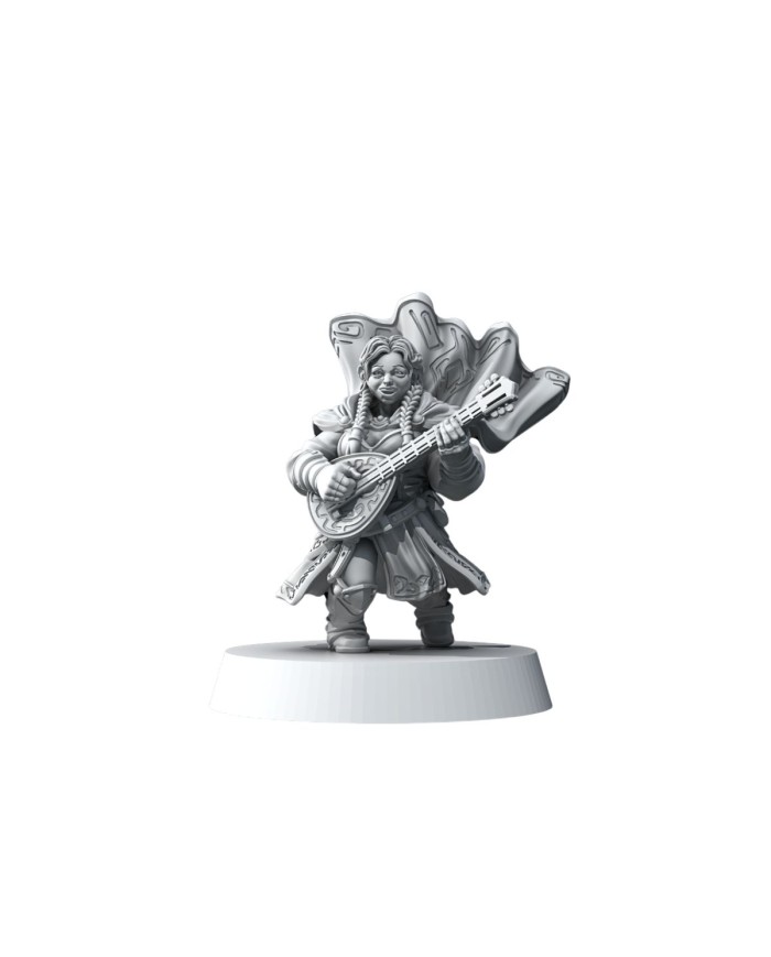 Female Dwarf Bard of Willowbrook - A|Forge Path Miniatures|Bards