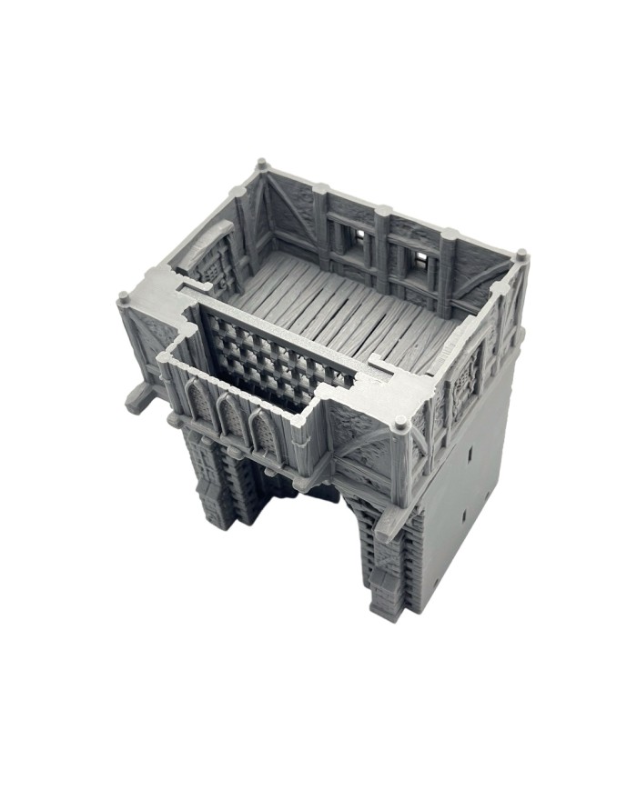Hexengarde City Wall Gatehouse|Tired World Studio|Wall Terrain