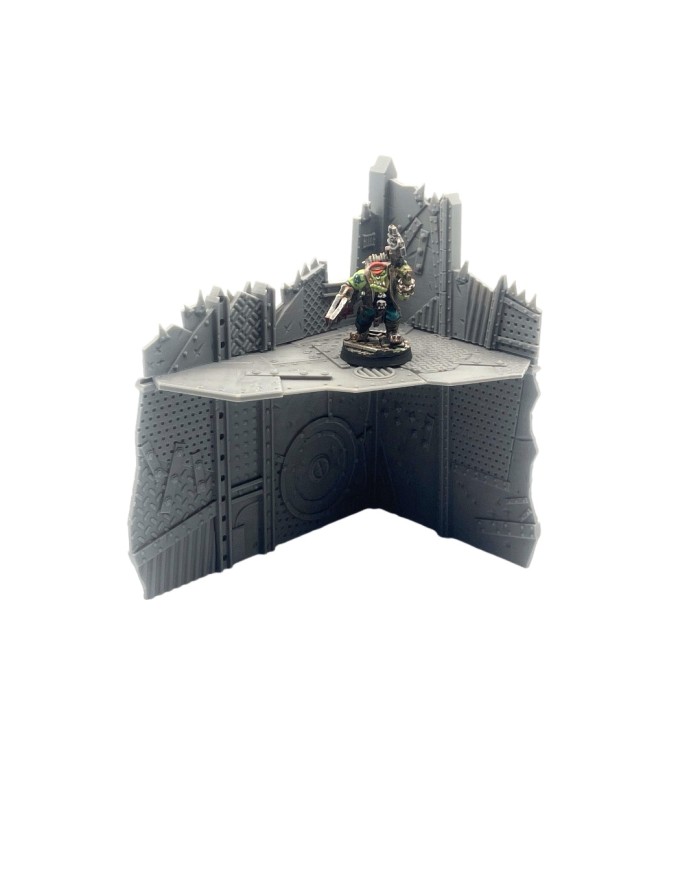 Inverted Orc L-Shaped Medium Ruins - Pariah Nexus Compatible|Fabricator's Lair|Kill Zone Terrain