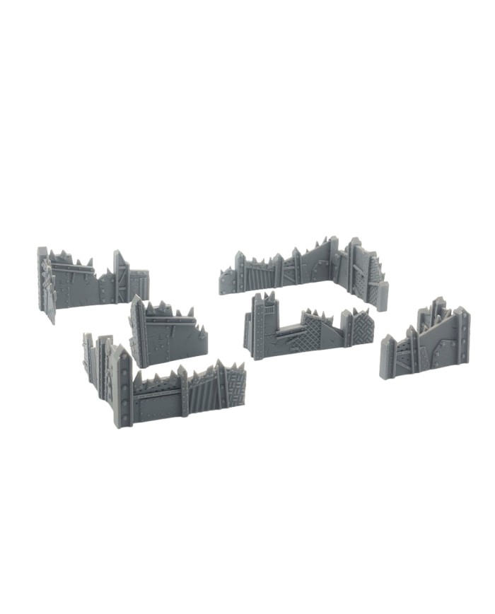 Orc L-Shaped Small Ruins (x6) - Pariah Nexus Compatible|Fabricator's Lair|Kill Zone Terrain