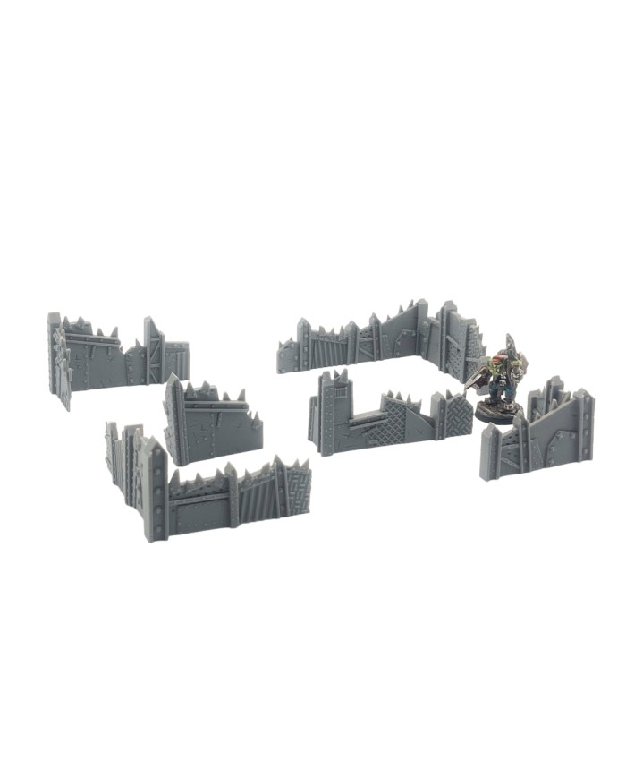 Orc L-Shaped Small Ruins (x6) - Pariah Nexus Compatible|Fabricator's Lair|Kill Zone Terrain