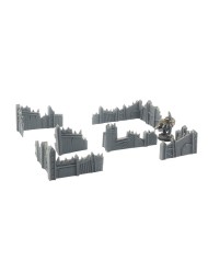 Orc L-Shaped Small Ruins (x6) - Pariah Nexus Compatible|Fabricator's Lair|Kill Zone Terrain