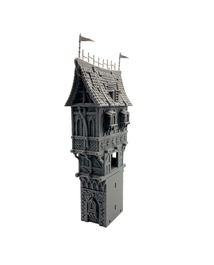 Edificio Alto sobre la Muralla de Hexengarde|Tired World Studio|Escenografía de Murallas
