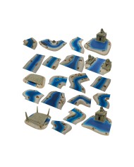 Modular Tomb Kings River Set | Laser Terrain | Lake and River Terrain | Terrainandminis