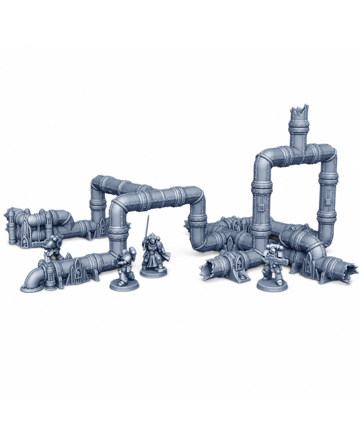 Grimdark Pipes - Set D | Forbidden Prints | Grimdark Industrial