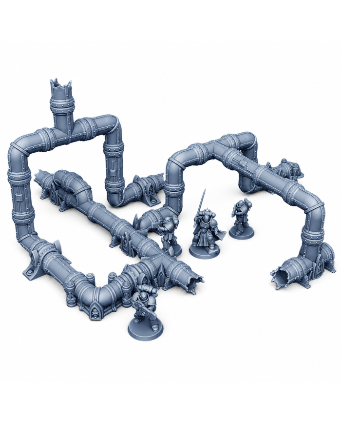 Grimdark Pipes - Set D | Forbidden Prints | Grimdark Industrial