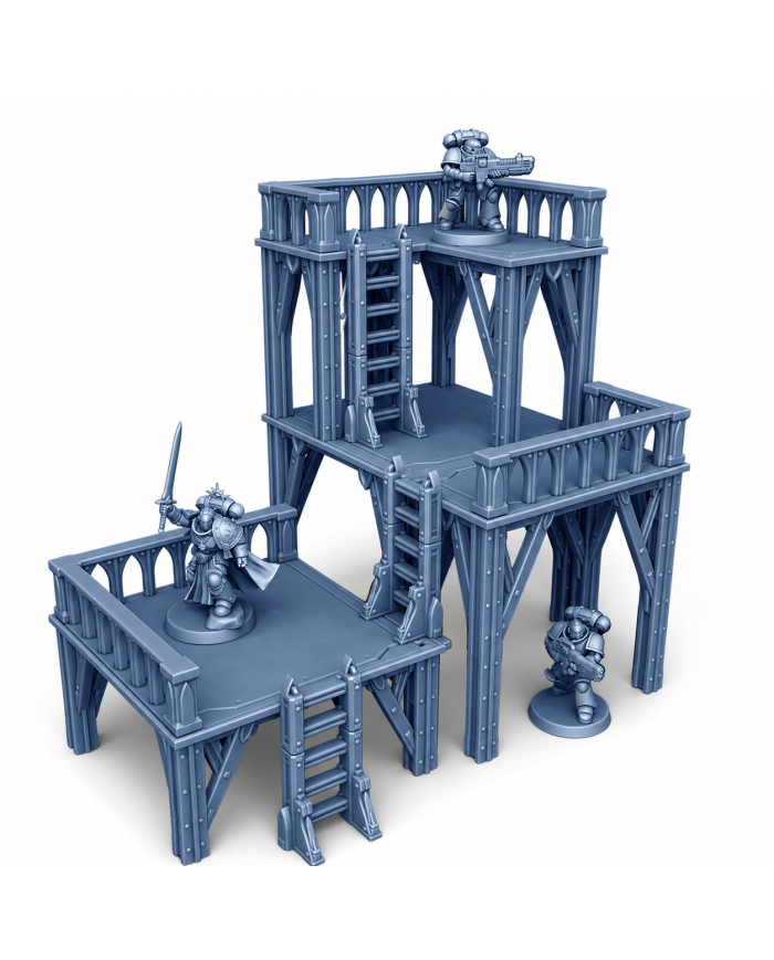Grimdark Scaffolding - Set B | Forbidden Prints | Grimdark Industrial
