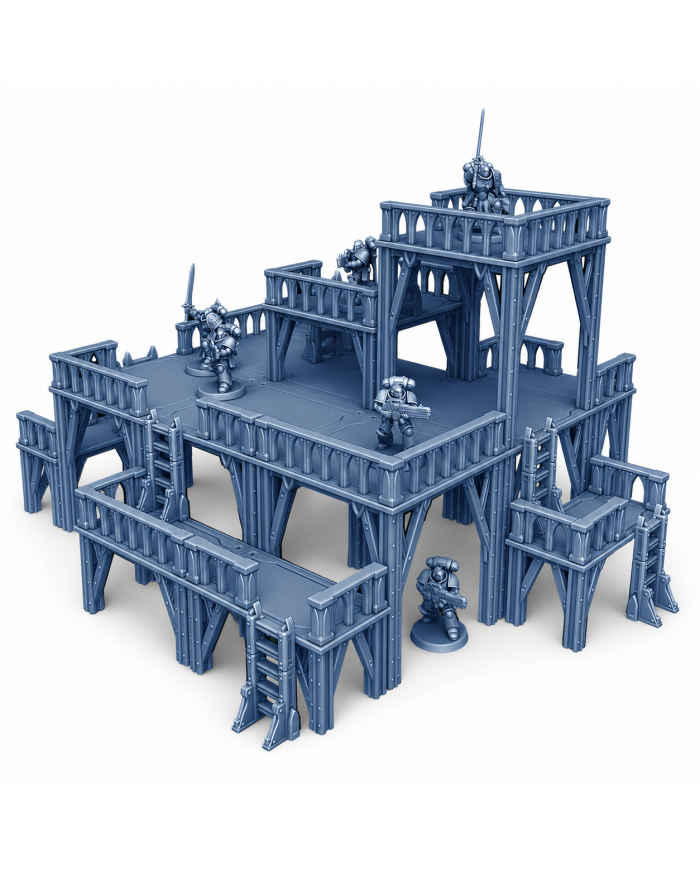 Grimdark Scaffolding - Set C | Forbidden Prints | Grimdark Industrial