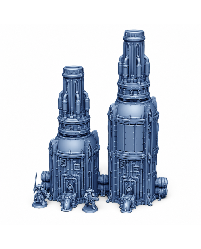 Grimdark Refinery - Set D | Forbidden Prints | Grimdark Industrial