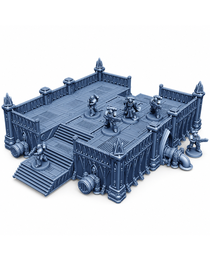 Plataforma de Refineria Grimdark | Forbidden Prints | Industrial Grimdark