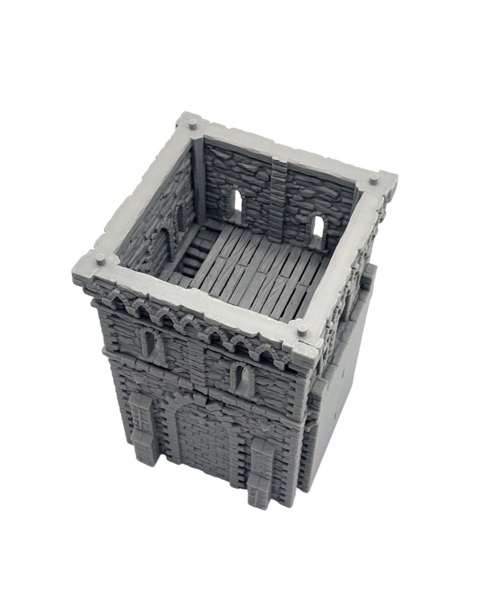 Hexengarde City Wall Straight Tower | Tired World Studio | Wall Terrain