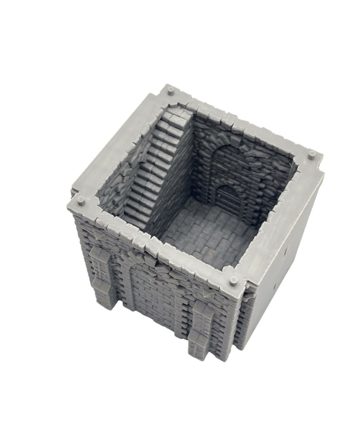 Hexengarde City Wall Straight Tower | Tired World Studio | Wall Terrain