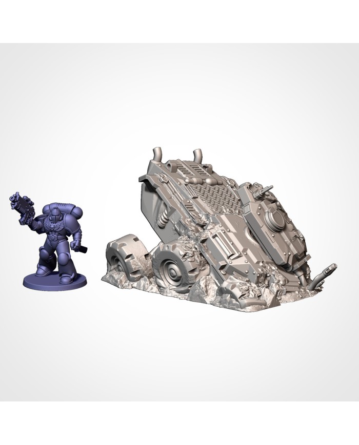 Destroyed Armored Fighting Vehicle - B | Txarli Factory | Scrap Scatter Terrain