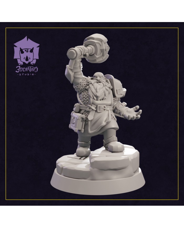 Dwarf Cleric - Bamrim Brighthand | 3DeRatops Studio | Clerics | Terrainandminis