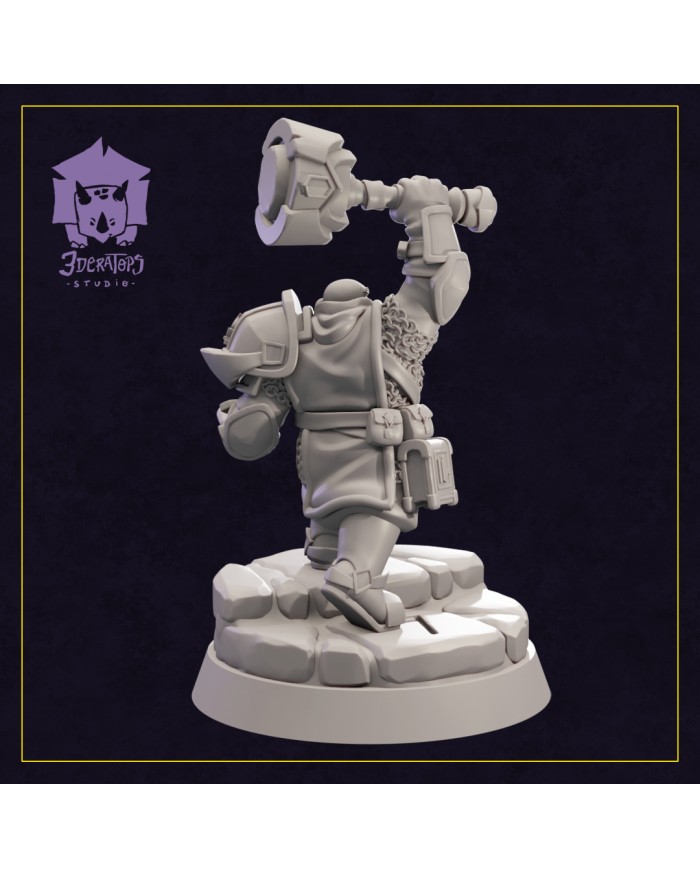 Dwarf Cleric - Bamrim Brighthand | 3DeRatops Studio | Clerics | Terrainandminis