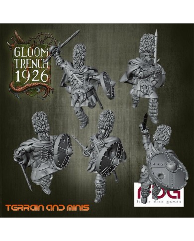 British Empire - Highlanders with Sword - - 5 minis &amp; PDFs