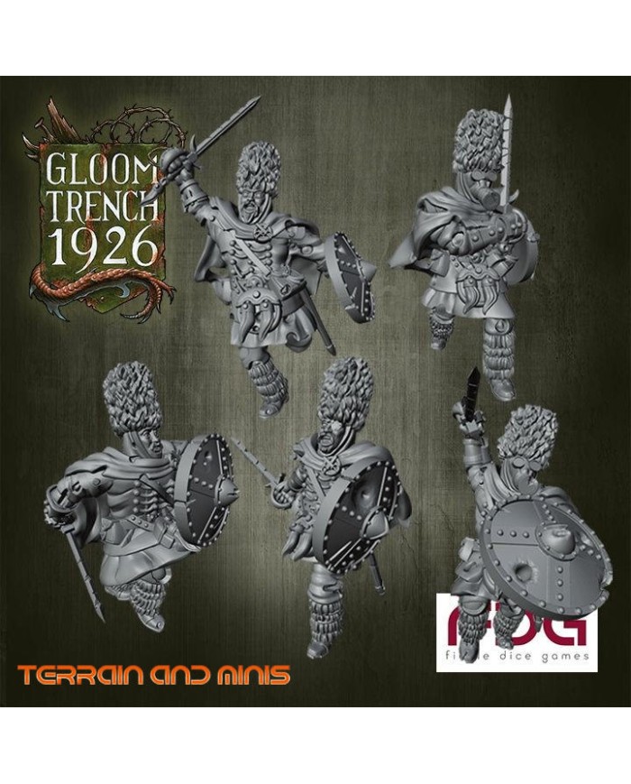 British Empire - Highlanders with Sword - - 5 minis &amp; PDFs