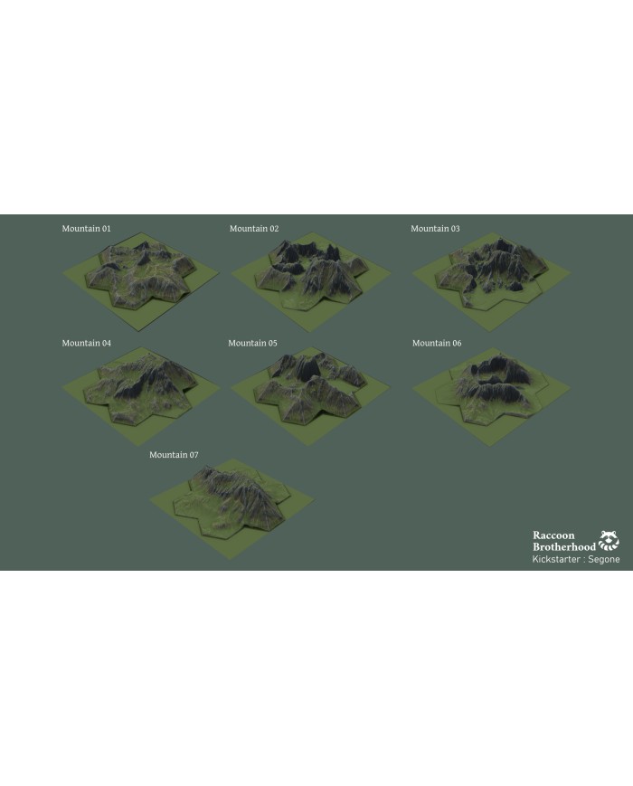 Segone - Mountain 02 - Modular Hex - 1 Piece