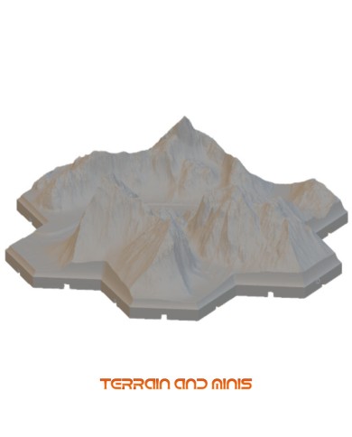 Segone - River Mountain Curve 03 - Modular Hex - 1 Piece
