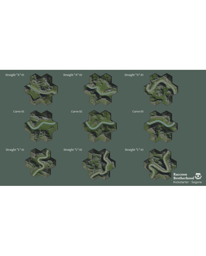 Segone - River Mountain Straight A 01 - Modular Hex - 1 Piece