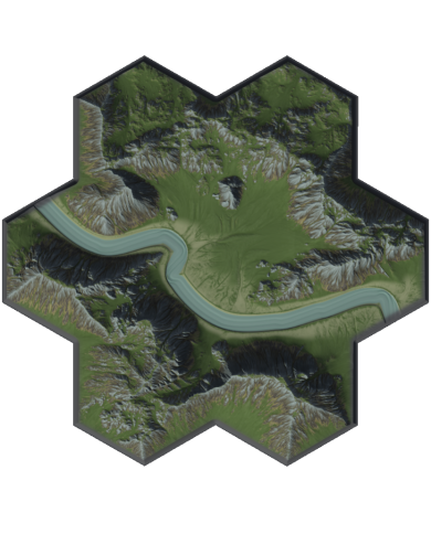 Segone - River Mountain Straight A 02 - Modular Hex - 1 Piece