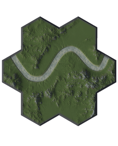 Segone - River Plain Curve 01 - Modular Hex - 1 Piece