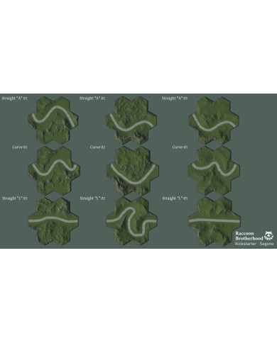 Segone - River Plain Curve 01 - Modular Hex - 1 Piece