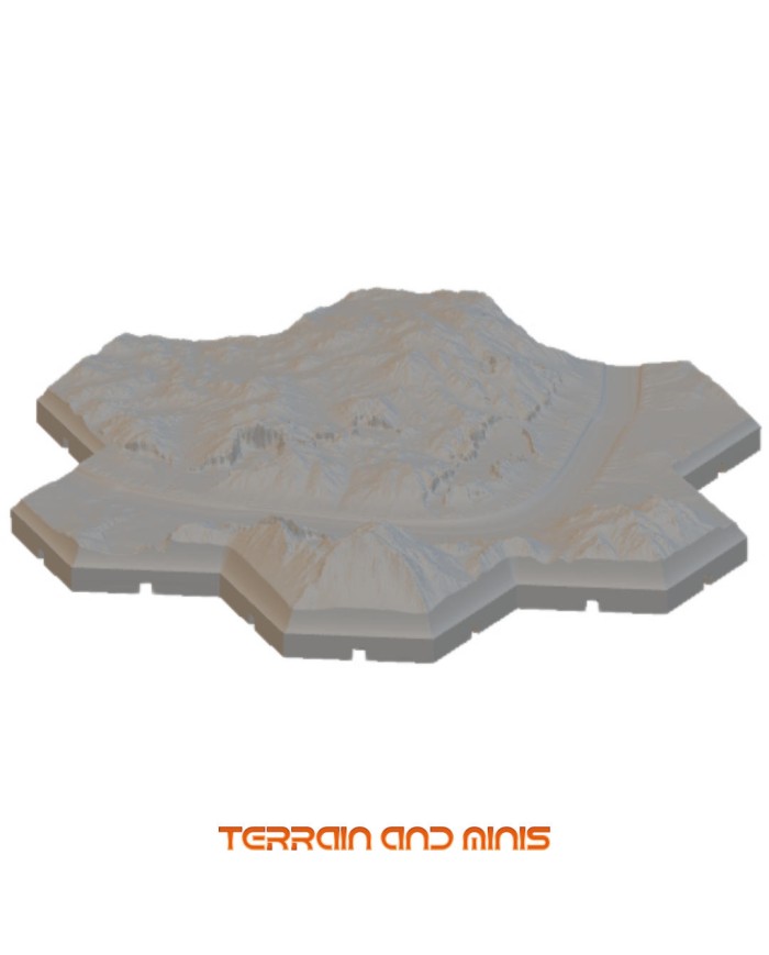 Segone - River Plain Curve 02 - Modular Hex - 1 Piece