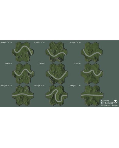 Segone - River Plain Curve 02 - Modular Hex - 1 Piece
